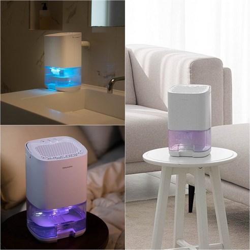저전력 LED 무드등 제습기, 화장실 곰팡이 방지에 최적화된 10평 규모의 쾌적한 환경 조성