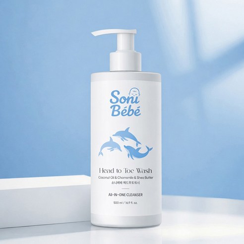 소니베베 올인원 약산성 유아용 신생아 샴푸 바디워시, 1개, 500ml