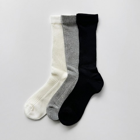 썸머 시스루 골지 장목 양말 3켤레 1set