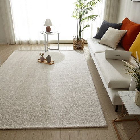 포근함이 스며드는 공간, 바오밥 멜란지 러그 아이보리 바오밥매트