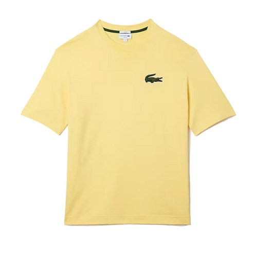 매장정품 라코스테 LACOSTE 남녀공용 빅크록 오가닉 루즈핏 티셔츠_옐로우 1346981