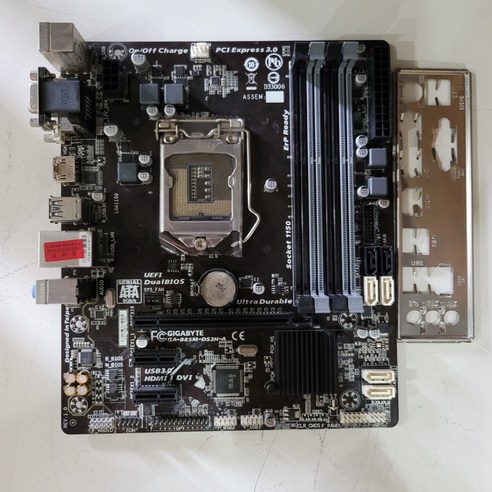 중고메인보드 기가바이트 GA-B85M-DS3H-A(메모리슬롯4개짜리), GA-B85M-DS3H-A
