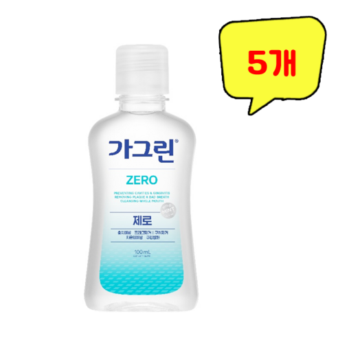 가그린 제로, 100ml, 5개 
구강/면도