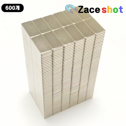 길이 20mm x 폭 10mm x 두께 2mm 사각 네오디뮴 자석 [제이스샷], 20*10*2T, 600개