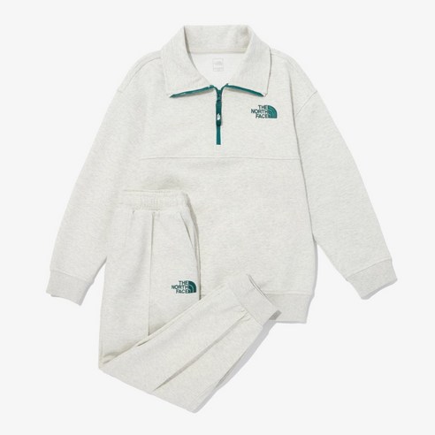 노스페이스키즈 맨투맨 NM5MQ01S 키즈 스쿨데이 하프 집 세트 KS SCHOOLDAY HALF ZIP SET 간절기 긴팔