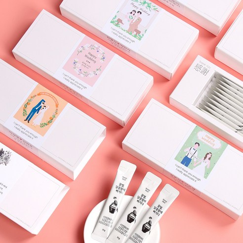 선물담길 국산 꿀스틱 답례품 결혼 결혼식 돌잔치 웨딩 개업 승진 조문, 기본스티커05(이름및문구표시안됨), 1개