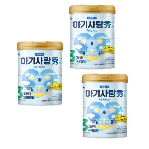 남양유업 아기사랑 수 어드밴스 3단계 750g 3캔, 750g, 3개