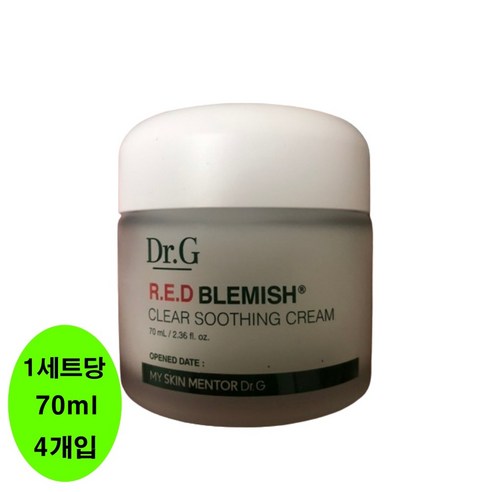 [닥터지][본사정품]닥터지 레드 블레미쉬 클리어 크림 7OmI 민감피부 저자극 수분 진정크림 2+1, 50ml, 3개