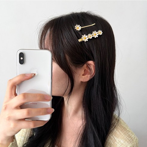 반짝이는 순간을 선물하는, 디아브 애순이 데이지 헤어핀 2종 세트 골드 에디션 애순이머리핀