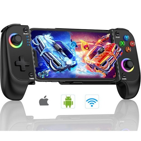 iphoneAdroid용 모바일 게임 컨트롤러 폰 케이스 지원 무선 전화 RGB 게이밍 Xbox 패스 PlayStation Steam Link Call of Duty Roblo, 1개