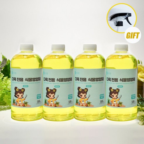 다육이 식물 화분 영양제 뿌리발근 발아촉진 다육 전용비료, 4개, 500ml