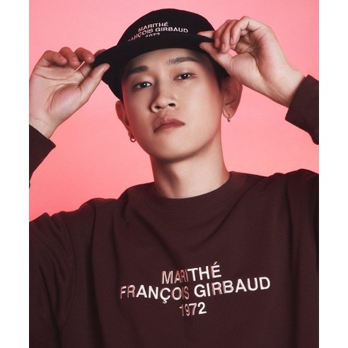 [백화점매장 정품출고] 마리떼프랑소와저버 야구모자 볼캡 MARITHE FRANCOIS GIRBAUD LETTERING LOGO 5PANEL COLOR BLOCK CAP black