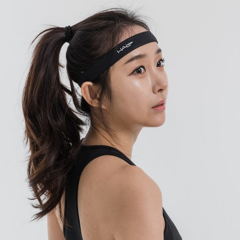 할로 헤드밴드 스포츠밴드 헤어밴드, 밴드형 1인치 블랙