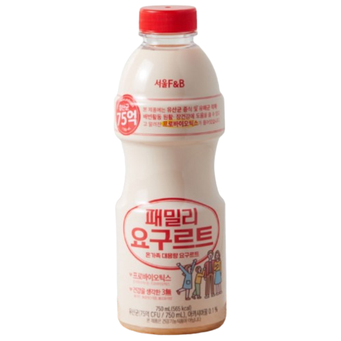 서울에프엔비 대용량 패밀리 요구르트 750ml, 6개 야쿠르트가격