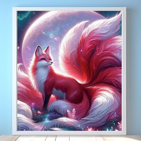 슈슈보석십자수 즐거운 취미 중형 40X50 패브릭형, 구미호, 1개