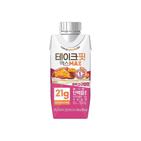 테이크핏 맥스 호박고구마맛, 250ml, 3개