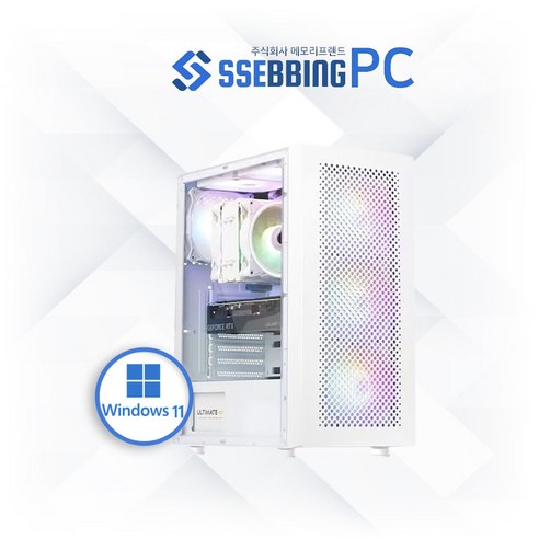쌔빙PC 윈포함 11 12 13세대 라이젠5600 게이밍 컴퓨터 모음, 기본형(RAM 16G+NVME 1TB), 게이밍34번