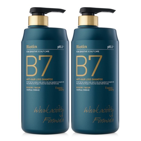 포레스트스토리 B7 약산성 탈모 샴푸, 1000ml, 2개
