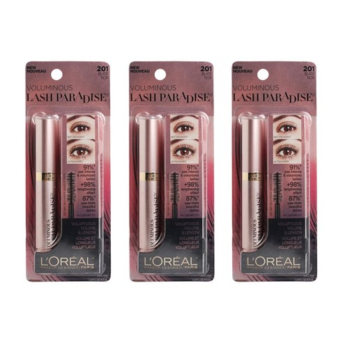로레알파리 볼류미너스 래쉬 파라다이스 마스카라 8.5ml, Black, 3개