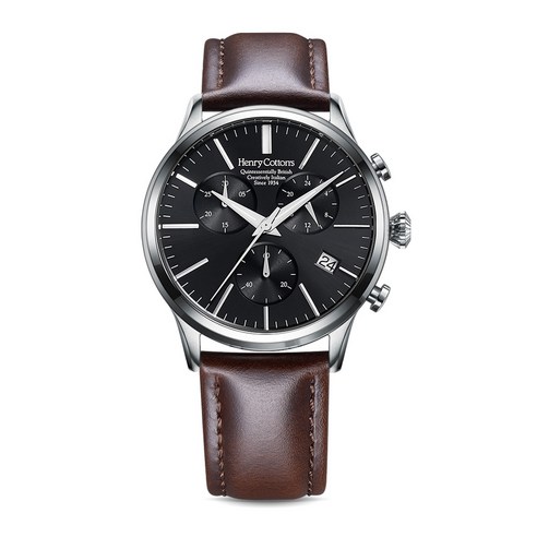 헨리코튼 42mm 크로노그래프 남성 가죽/메탈시계 HC702 [선물포장/공구증정]