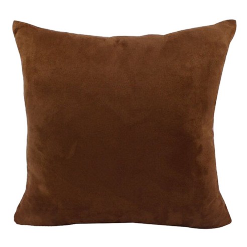 솔리드 컬러 스웨이드 벨벳 베개 커버 던져 베개 케이스, Brown-60x60cm, 다른