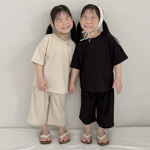 무지7부 여름 플리츠 상하세트 유아 아기 키즈 아동상하복