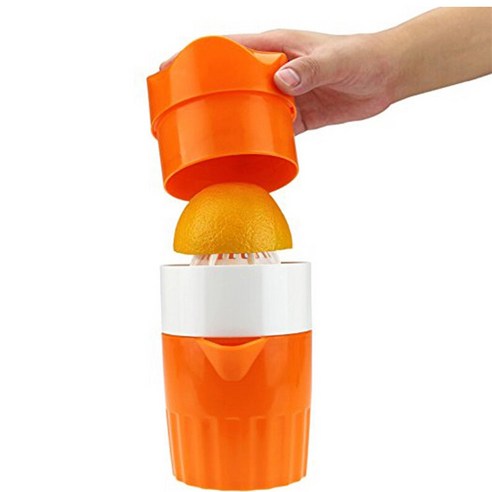 휴대용 플라스틱 수동 레몬 Juicer 미니 과일 Juicer 핸드 레몬 오렌지 감귤류 압착기 가전 제품, 하나, Orange