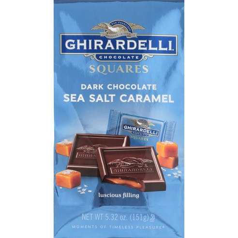 기라델리 초콜릿 스퀘어, 1개, Dark Sea Salt Caramel