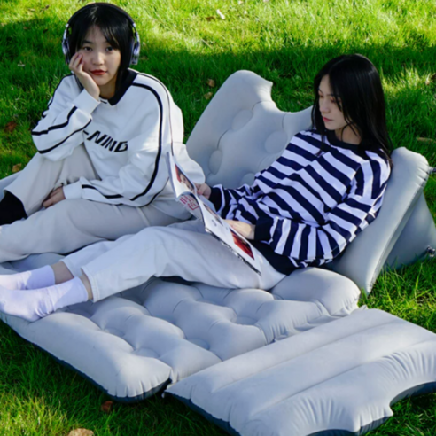nullae 캠핑매트 차박 에어매트 등받이매트 에어쇼파 휴대용 펌프, 차량용 펌프, 블루