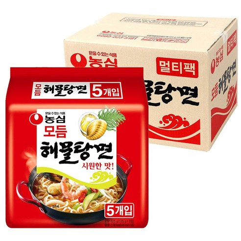 농심 모듬 해물탕면 125g, 40개