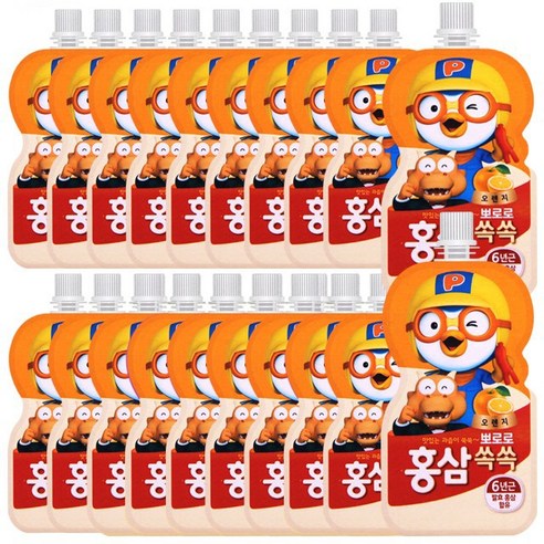 팔도 뽀로로 홍삼쏙쏙 100ml, 20개