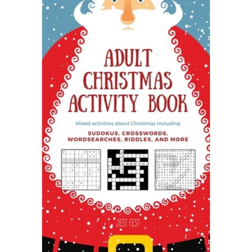 (영문도서) Adult Christmas Activity Book: Mixed Activities about Christmas including Sudokus Crosswords... Paperback, Dialog Abroad Books, English, 9783948706852