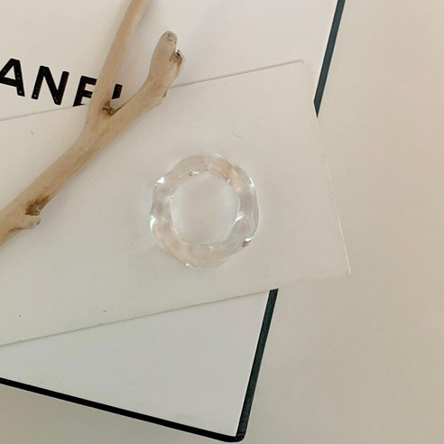 한국어 아세트산 링 틈새 디자인 감각 간단한 모든 일치 음식 반지 우아한 투명 반지