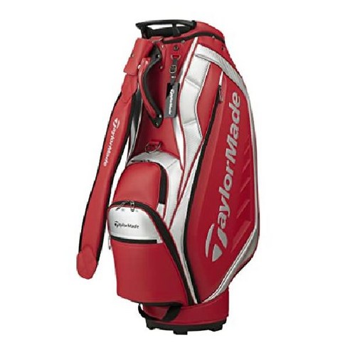 테일러메이드(TAYLORMADE) Austeck 골프 캐디백 남성용 TJ083 23SS, 레드 실버