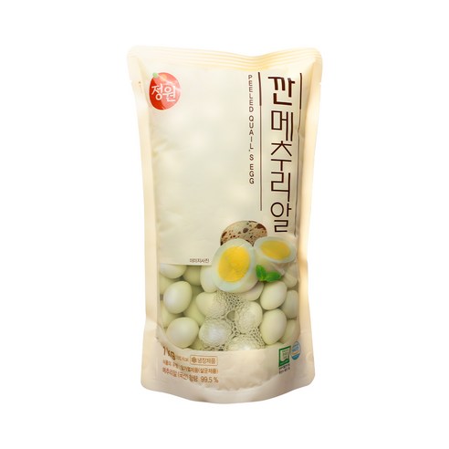 깐메추리알 1kg, 1개