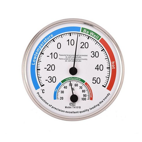 벽걸이 아날로그 정밀 온도 습도계 13cm, 1개, 혼합색상