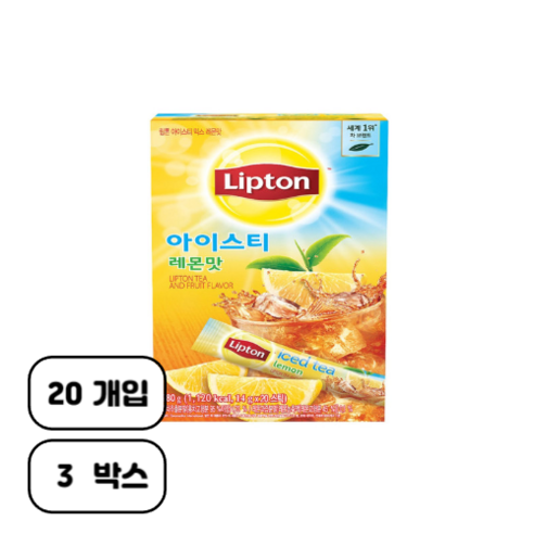 립톤)아이스티 레몬맛 스틱, 14g, 60개