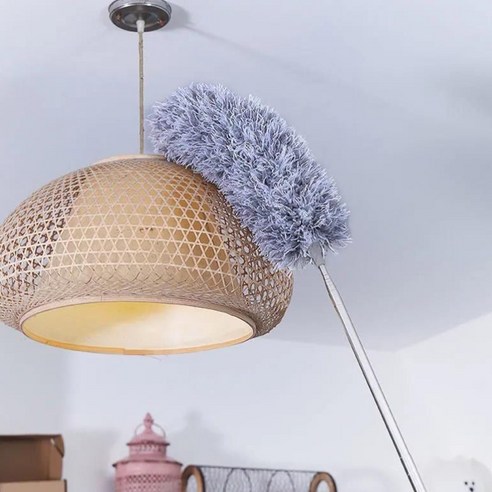 장대 길이조절 천장 먼지떨이개 휘어지는 극세사 먼지털기 2.8m 연장 가능 천정 거미줄제거, 단품, 단품