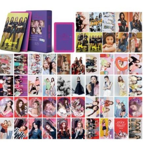 있지 ITZY 굿즈 아이돌굿즈 ITZY 2022 시즌그리팅 굿즈 lomo 양면 포토카드 54장 2종택1 최신상, 퍼플