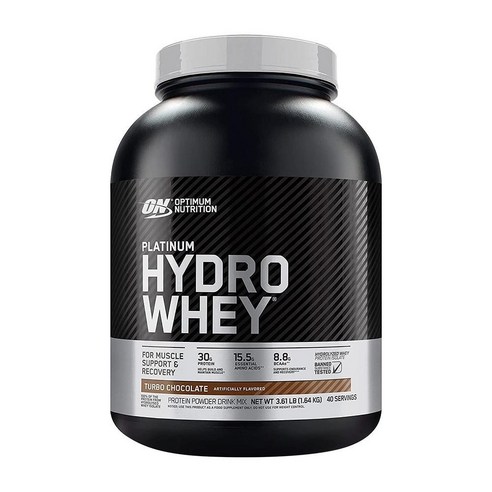 Optimum Nutrition 플래티넘 하이드로웨이 프로틴 파우더 드링크 믹스 터보 초콜릿 40 서빙 1.64 kg, 1.64kg, 1개