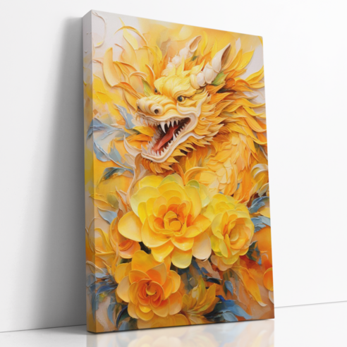 아트앤코 돈들어오는 용 그림 재물가득 부자되는 풍수지리 캔버스 액자, AT3052 풍요와 수호의 용-썬블룸