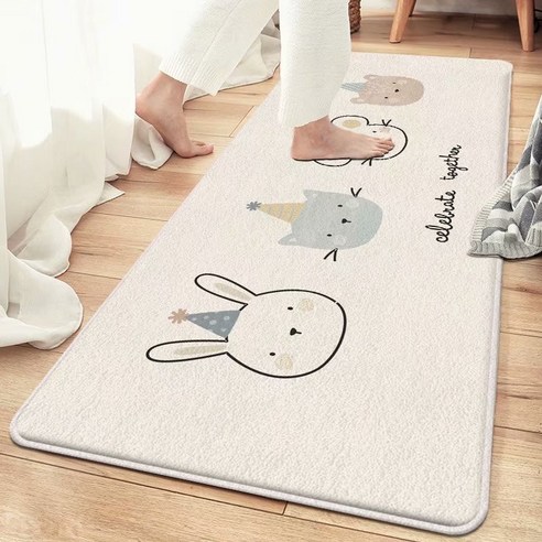 일본식 정음 침대 옆 욕실 부엌 거실 거실 침실 모조 캐시미어 카펫 쿠션, 05