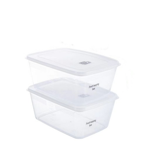 The 사각 밀폐용기 냉장고 정리용기 전자레인지용 보관용기, 3세트, 3000ml x2p, 1개입