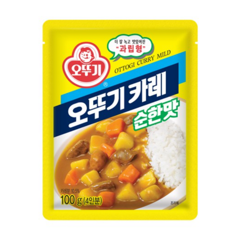 오뚜기 카레 과립형 순한맛, 100g, 3개