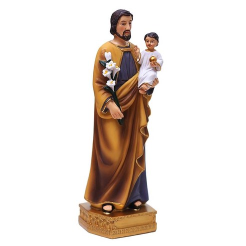 성자와 예수의 작은 20cm 수지 동상, 여러 가지 빛깔의