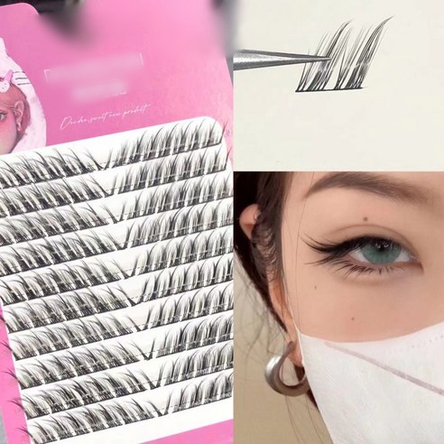 BLOWFISHFUGU 여우 속눈썹 부분속눈썹 더분부분속눈썹 풍성한 혼혈 속눈썹 대용량 속눈썹 - 속눈썹관리 소품 | 쿠팡