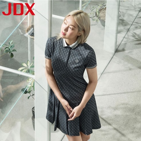 JDX 제이디엑스 23년 여름신상 50% 세일!! 여성 플리츠 요꼬에리 원피스 X2TSUQ6563 골프원피스