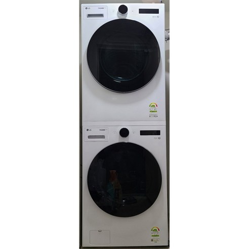 LG전자 트롬 오브제컬렉션 세탁기 + 건조기 + 키트 세트 KX24WS-2WA 24kg + 20kg 방문설치, 릴리화이트