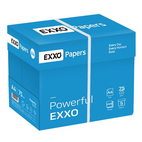   엑소(EXXO) A4 복사용지(A4용지) 75g 2500매 1BOX, 1개