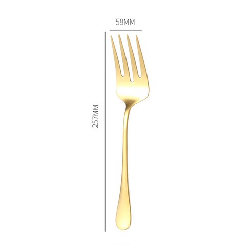 골드 스테인레스 스틸 서양 서빙 식기 포크 스푼 삽 세트 휴대용 수저 식기 스테이크 주방 용품, Golden For..., 1개 - 티스푼 | 쿠팡